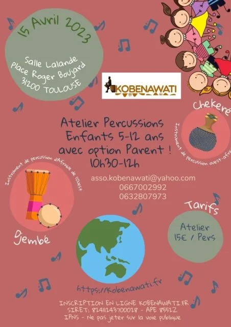 Atelier 5-12 ans et parent – 15 avril&nbsp;2023