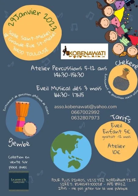 Atelier et eveil musical 5-12 ans avec le Zeste à la casserole&nbsp;saint-michel