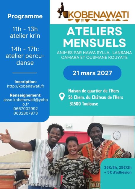 Atelier mensuel 2026-2027 21&nbsp;mars