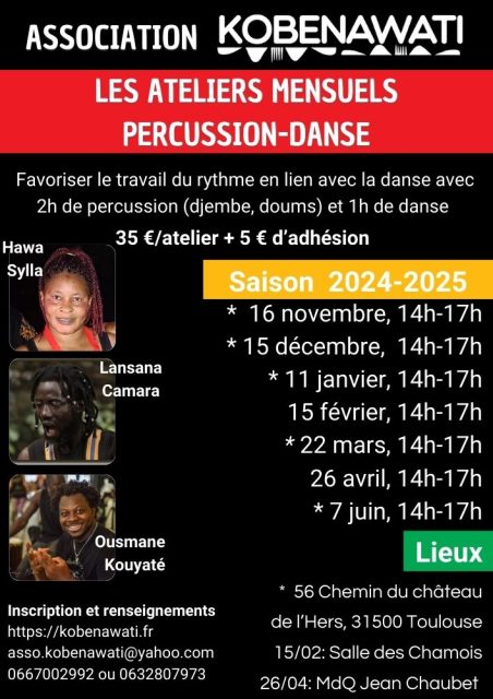 Ateliers Percu-Danse 2024&nbsp;2025-2
