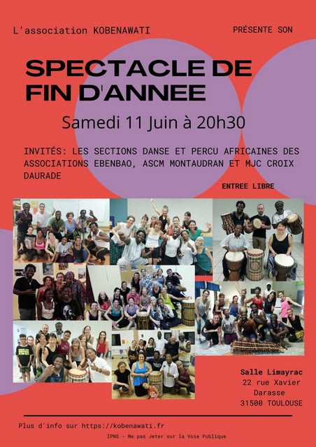 Flyer Kobenawati Spectacle fin d&rsquo;année 2022