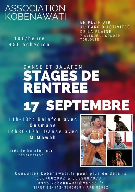 Flyer Kobenawati Stage rentrée 2022