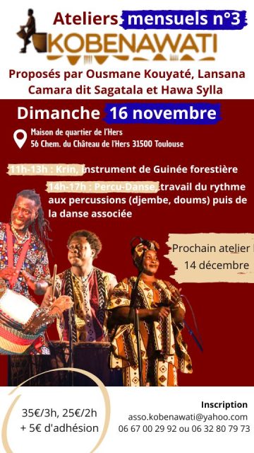 Flyer atelier&nbsp;mensuel