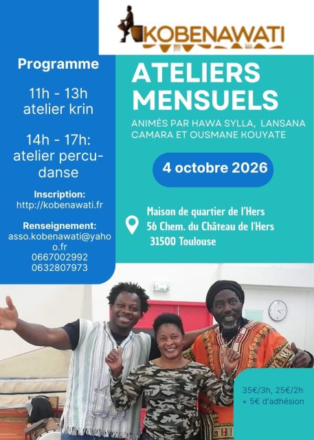 Flyer mensuel ateliers 4 octobre 2026
