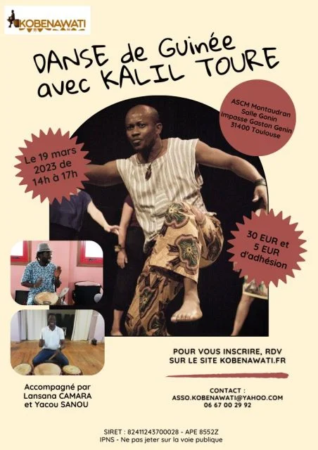 Stage Kalil Toure 19 mars&nbsp;2023